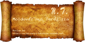 Moldoványi Terézia névjegykártya